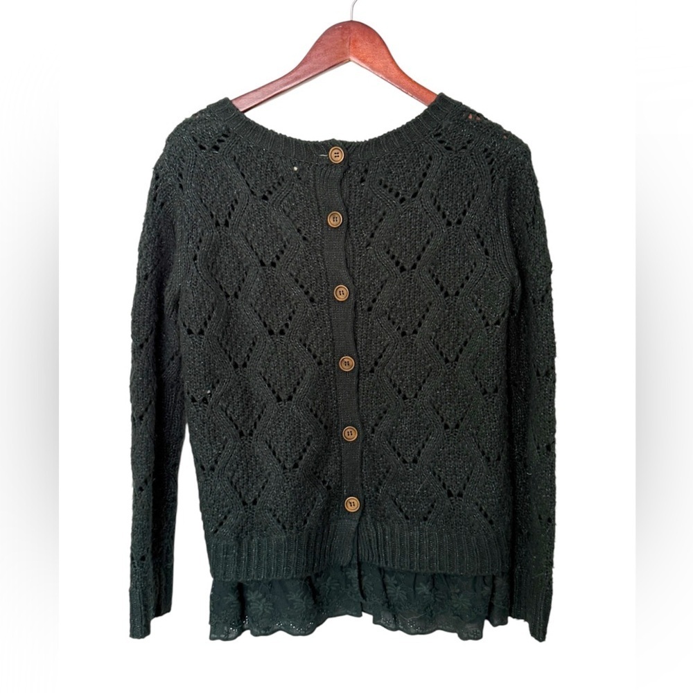 Anthropologie Lilis Closet Green Knit Sweater